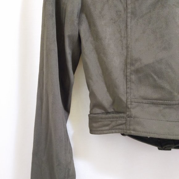 Lightweight Faux Suede Moto Asymmetrical Zip - Sz Small - NWT - Picture 4 of 10